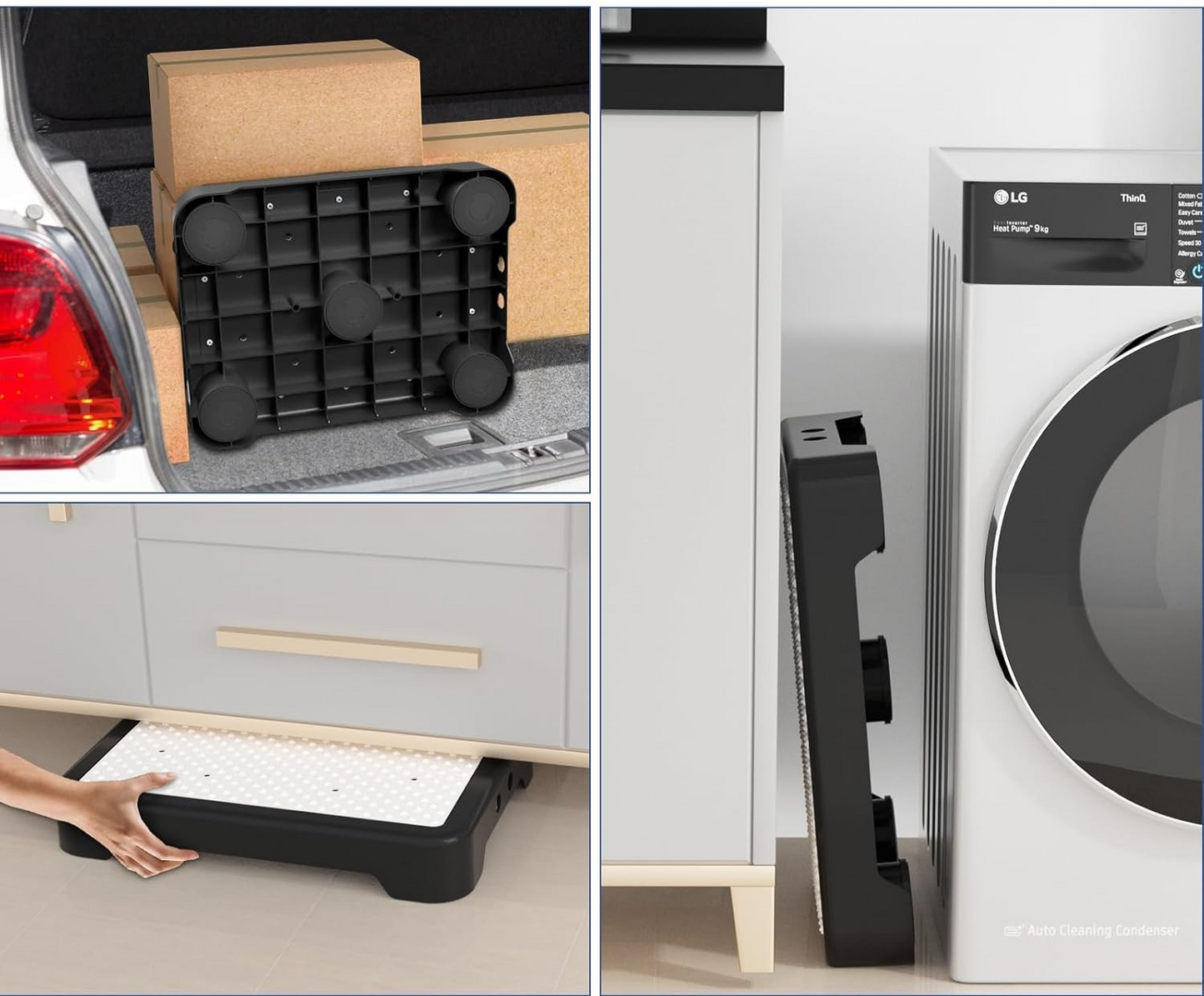 One Step Stool for Seniors & Adults, Indoor/Outdoor Mobility Step Stool, Portable Stair Assist, Anti-Slip Safety Step Platform for Bathroom, Kitchen and Bedroom, 550lbs Capacity