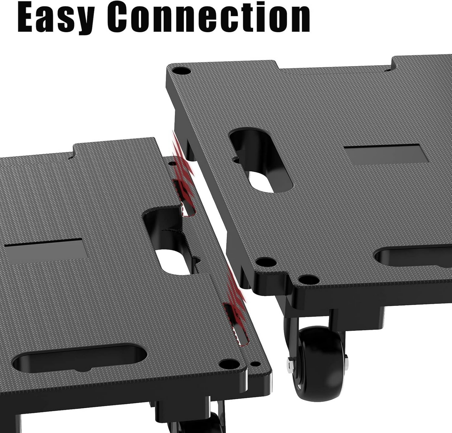LLMRR Furniture Dolly 4 Wheels, Furniture Movers with Wheels, 440 Lbs Capacity Each, Portable Moving Dolly Heavy Duty, Interlocking Small Dolly with Wheels, 1 Pack