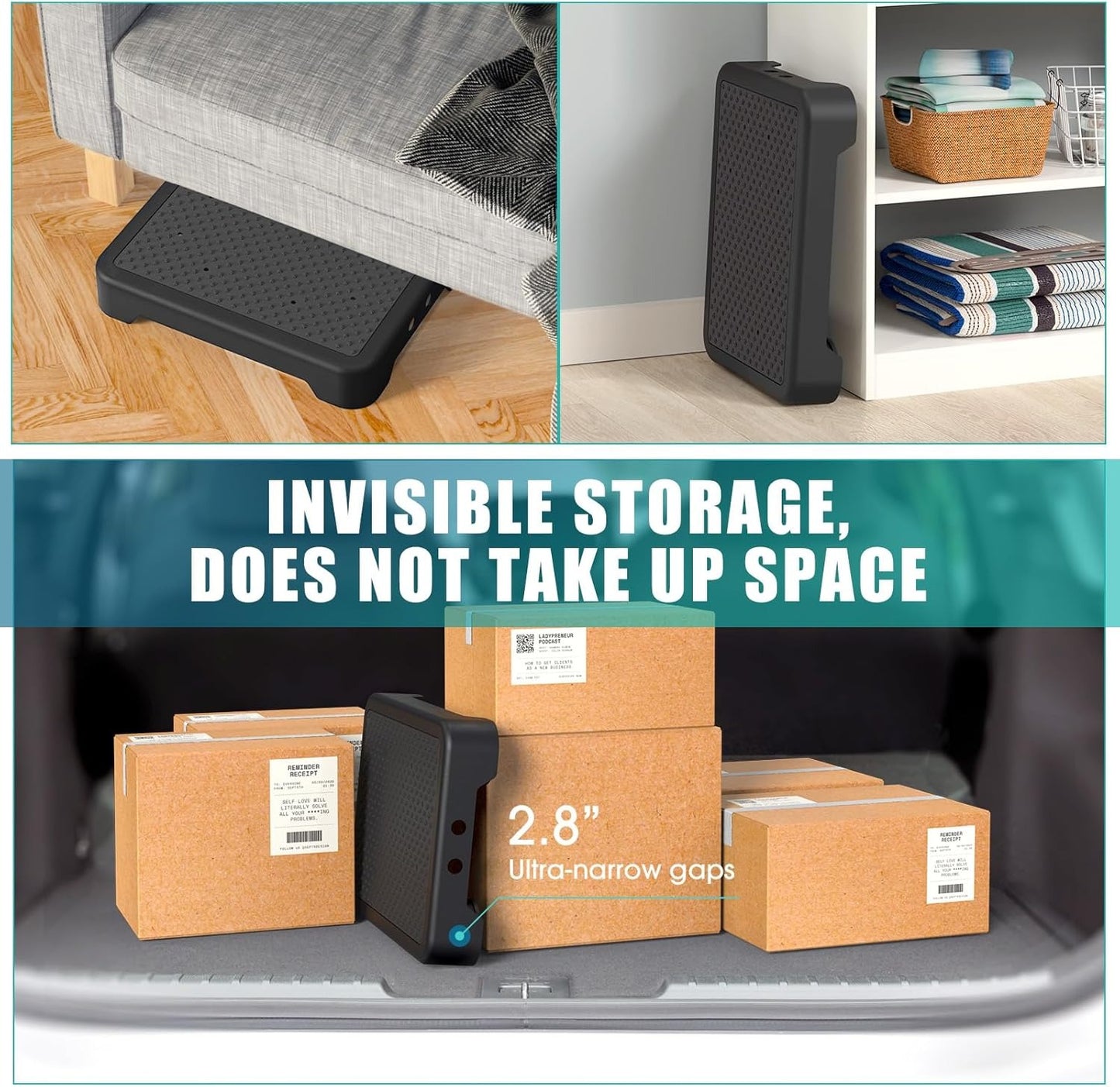 One Step Stool for Seniors & Adults, Indoor/Outdoor Mobility Step Stool, Portable Stair Assist, Anti-Slip Safety Step Platform for Bathroom, Kitchen and Bedroom, 550lbs Capacity