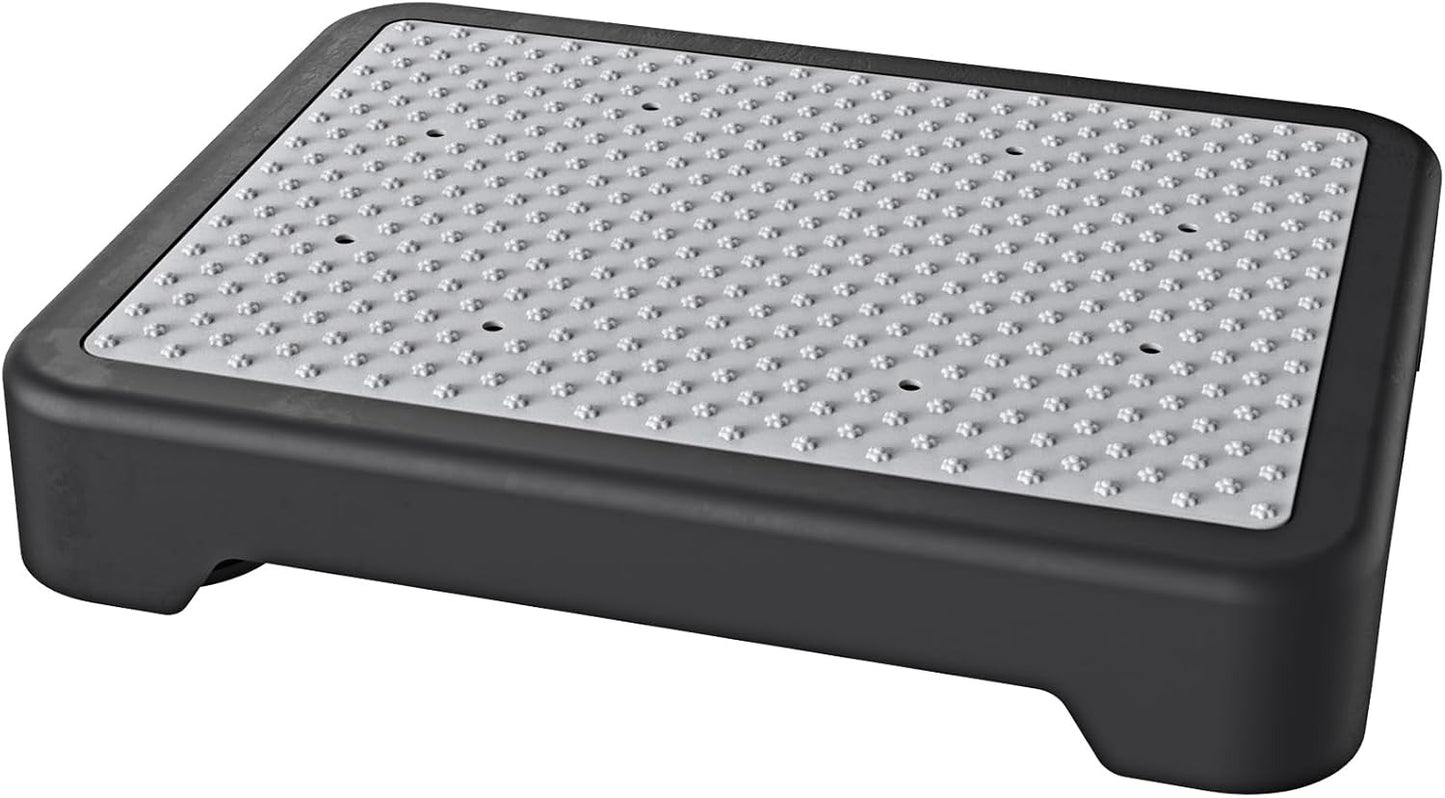 One Step Stool for Seniors & Adults, Indoor/Outdoor Mobility Step Stool, Portable Stair Assist, Anti-Slip Safety Step Platform for Bathroom, Kitchen and Bedroom, 550lbs Capacity